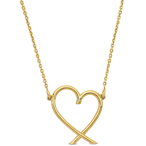 HEART NECKLACE IN 14K YELLOW GOLD