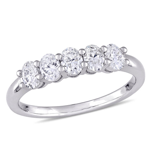 14K White Gold Diamond Semi Eternity Ring