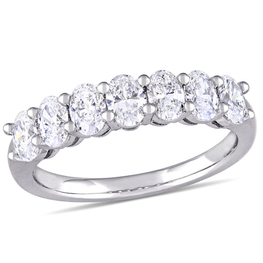 1 1/3 CT Oval Diamond Semi-Eternity Bridal Ring