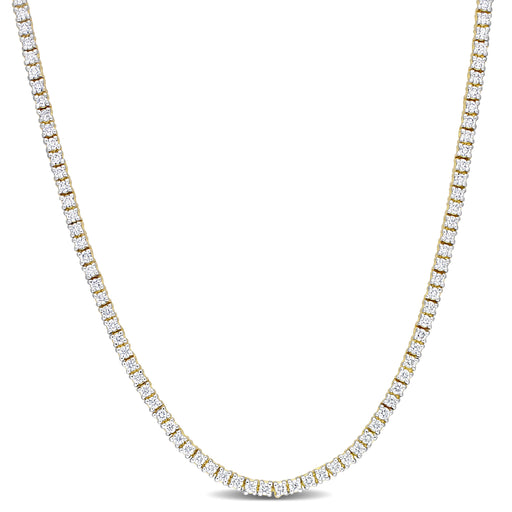 14K Yellow Gold Tennis Necklace