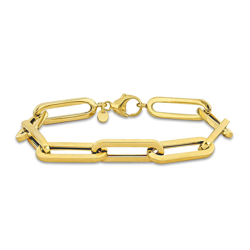 Oval link bracelet 14K Yellow gold - 8 Inches