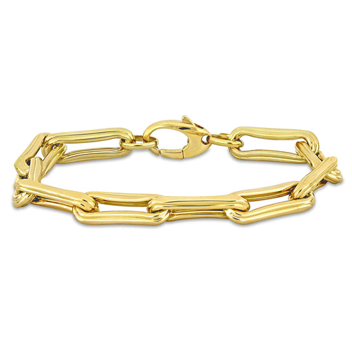 Paper Clip Link Bracelet In 14K Yellow Gold - 7.5 IN.