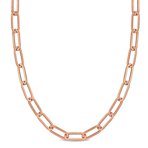14k Rose Gold Paperclip Necklace