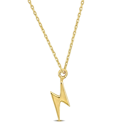 LIGHTNING BOLT PENDANT WITH CHAIN IN 14K YELLOW GOLD