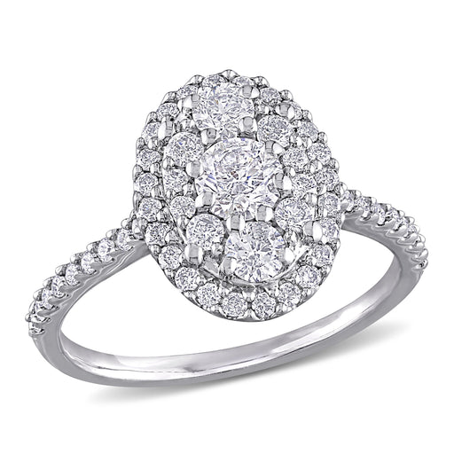 1 CT Diamond Oval Engagement Ring 10k