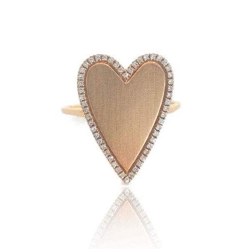 Jumbo Outline Pave Heart Ring