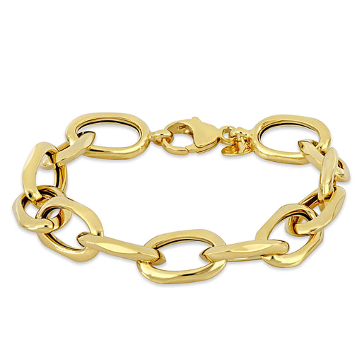 14K Yellow Gold Thick Chain Link Bracelet