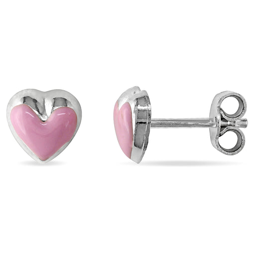 18KW Heart Studs for Kids