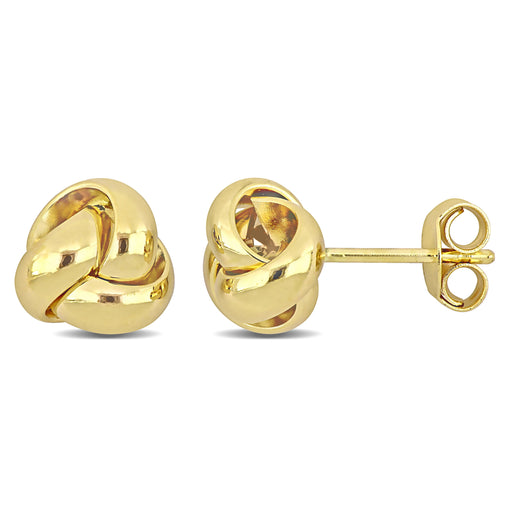 14K Yellow Gold Love Knot Earrings