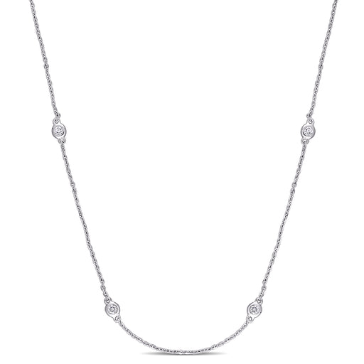 1/3 CT Diamond TW Necklace With Chain 14k White Gold GH SI Length (inches): 18