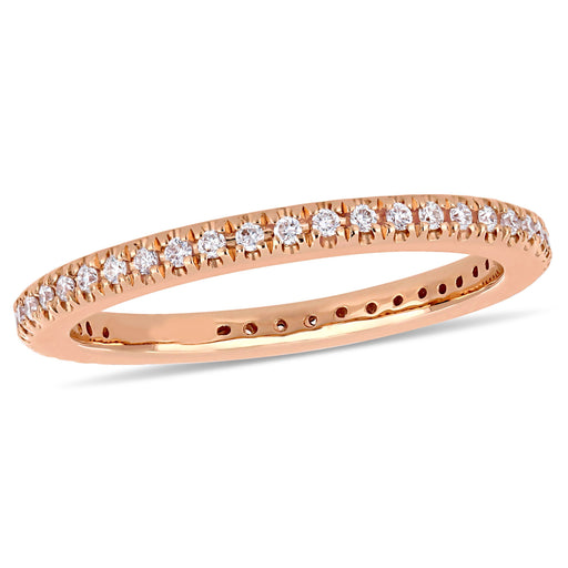 Eternity Ring 1/4 CT 14K Pink Gold GH SI Diamond