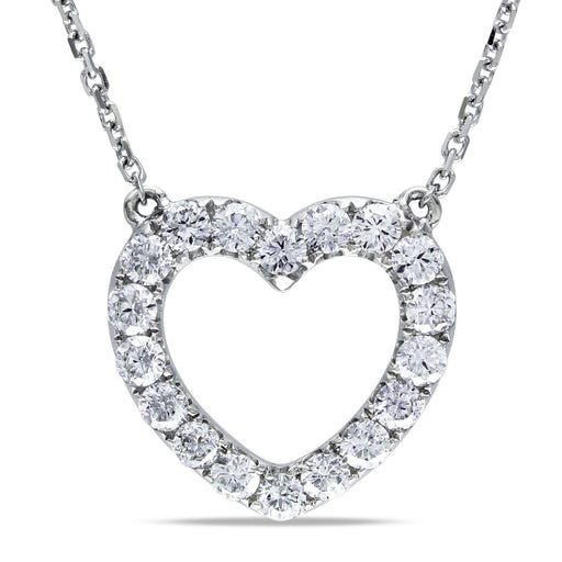 Open Heart Diamond Necklace 1/2CT