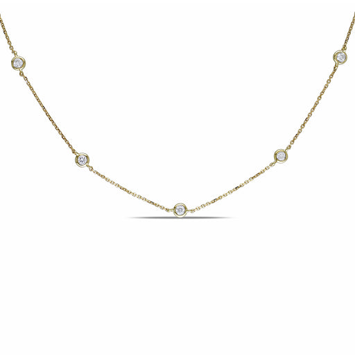 3/4 CT Diamond TW Necklace With Chain 14k Yellow Gold GH SI Length (inches): 18