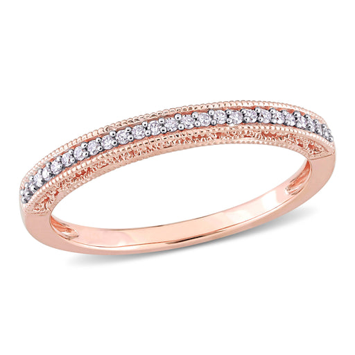 10K Rose Gold Stackable Diamond Eternity Ring
