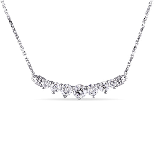 3/4 CT Diamond TW Necklace With Chain 14k White Gold GH I1;I2 Length (inches): 17 + 1.5 Ext.