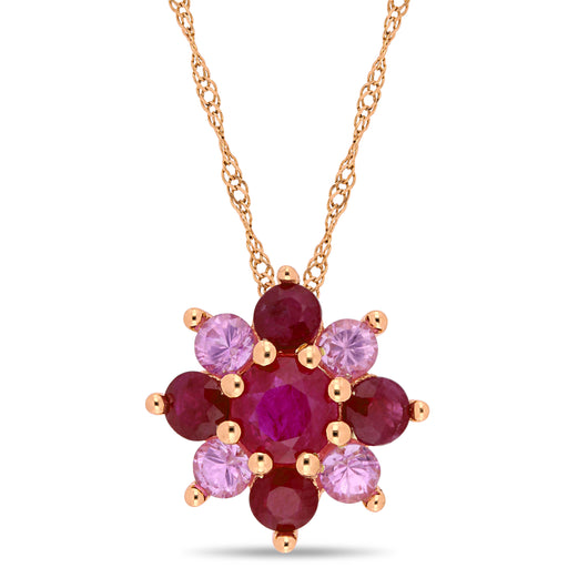 Ruby and Pink Sapphire Pendant