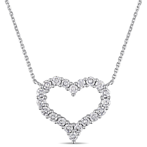 Diamond Studded Open Heart Necklace