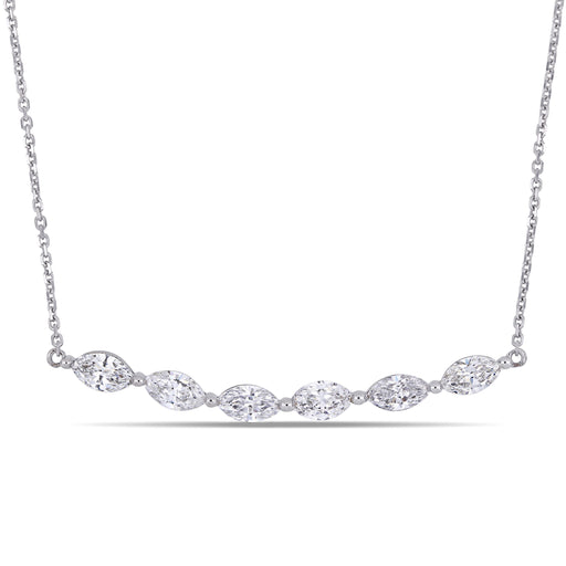 Marquise Cut Bar Necklace