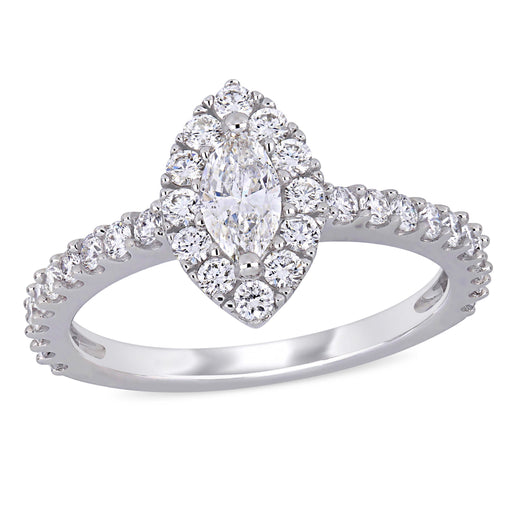 Marquise Halo Engagement Ring 1 CT