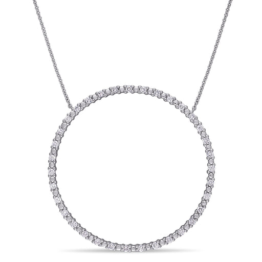 Open Circle Diamond Pendant