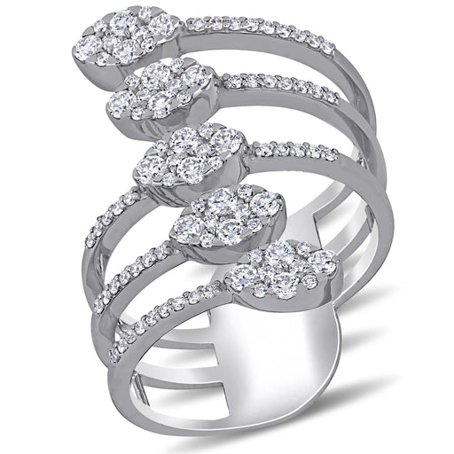 4/5 CT Diamond TW Fashion Ring 14k Gold White GH SI