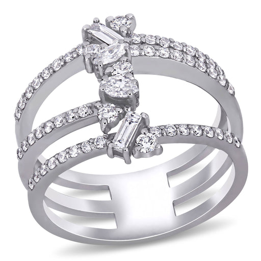 5/8 CT Multi-shape Diamonds TW Fashion Ring 14k Gold White GH SI