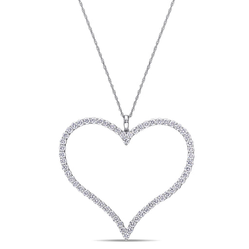 Jumbo Diamond Open Heart Pendant