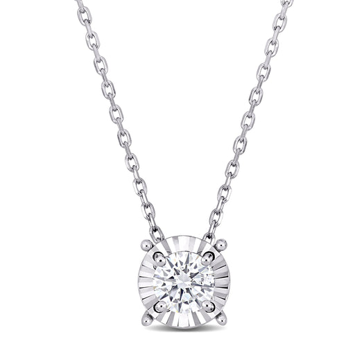 1/2 CT Diamond TW Necklace 14k Gold White F-G I1 Length (inches): 16