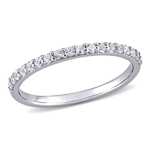 10K White Gold White Sapphire Anniversary Ring