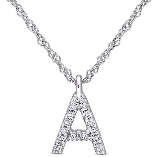Diamond Fashion Pendant With Chain 14k White Gold