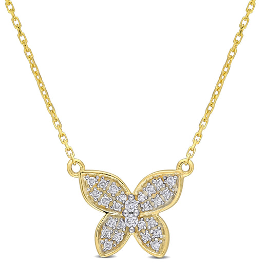 Diamond Pave Butterfly Necklace