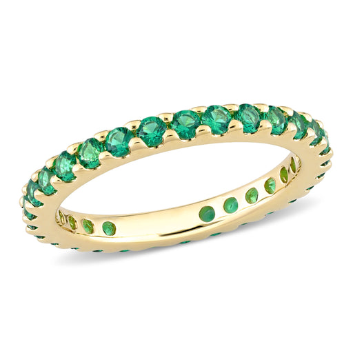 Eternity Ring 10K Yellow Gold Emerald