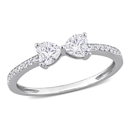 Sterling SIlver Moissanite Bow Ring
