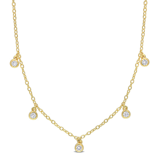 10k Diamond Dangle Statement Necklace