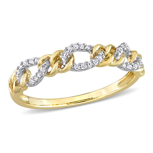 Diamond and Gold Chain Ring