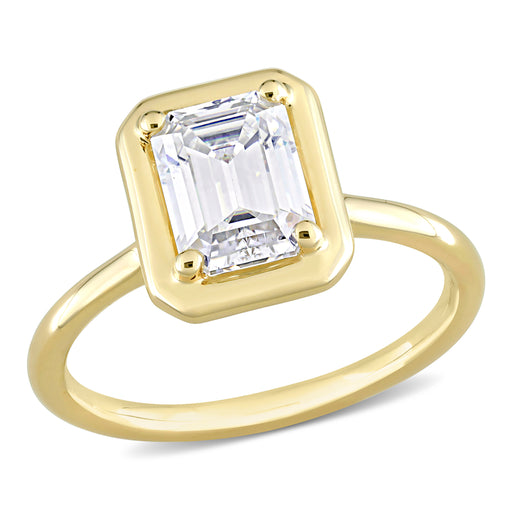 1 3/4 CT TGW Created Moissanite Fashion Ring 10k Yellow Gold