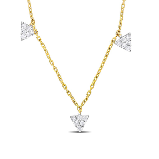 Triangle stackable diamond necklace