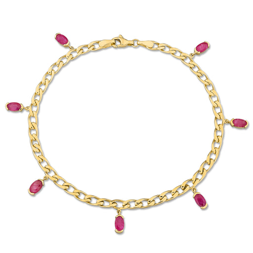 Dangling Ruby stone bracelet