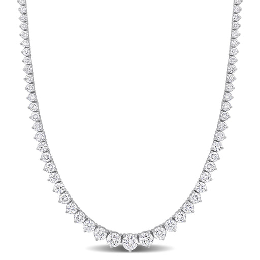 12 1/2 CT Diamond TW Tennis Necklace Platinum White FGH VVS-VS2 Length (inches): 17