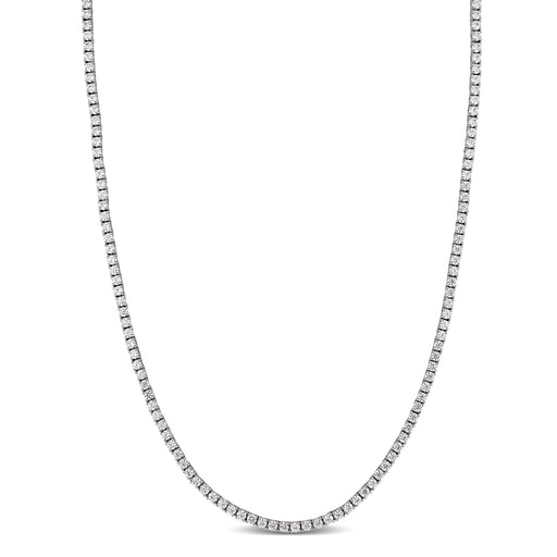 32 1/3 CT TGW CUBIC ZIRCONIA TENNIS NECKLACE IN STERLING SILVER