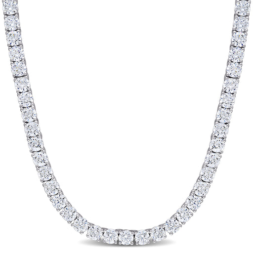 46 1/3 CT TGW CUBIC ZIRCONIA TENNIS NECKLACE IN STERLING SILVER