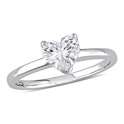 1 CT Heart Diamond TW Fashion Bridal Ring 14k White Gold