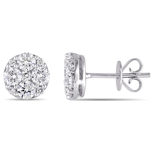 Classic Diamond Stud Earrings Diamond Weight: 1 1/10 carat