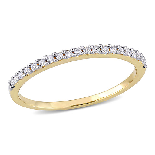 Semi-Eternity Ring 1/5 CT 10k Yellow Gold GH I3 Diamond