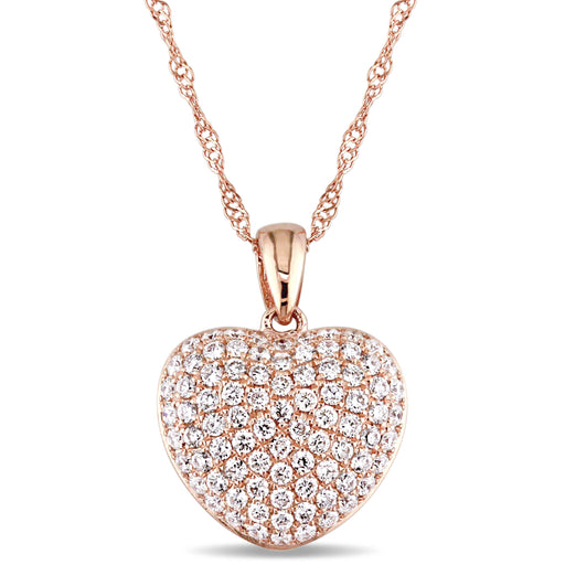 Diamond Filled Heart Pendant